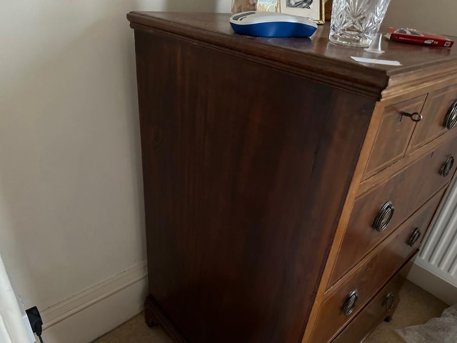 Antique Edwardian Chest of Drawers Inlaid in Mahogany