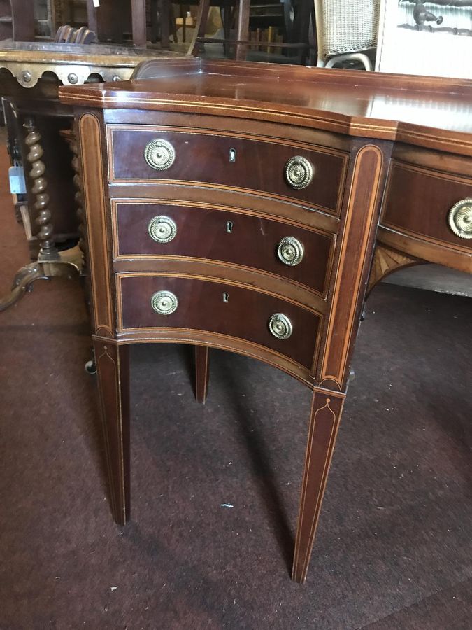 Antique Edwardian Inlaid Writing Desk