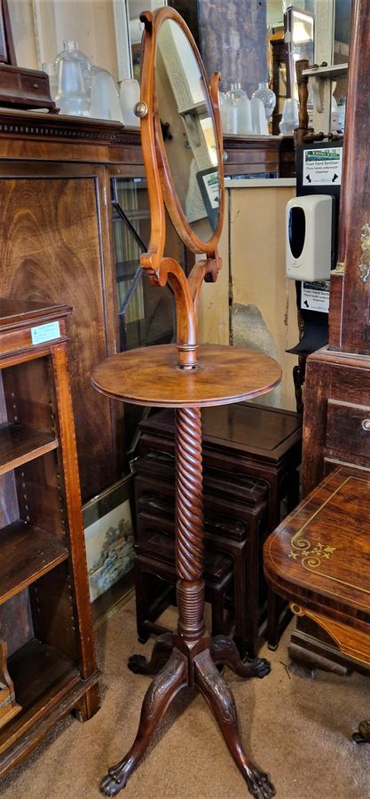 Antique Elegant Victorian Mahogany Shaving Stand c.1880