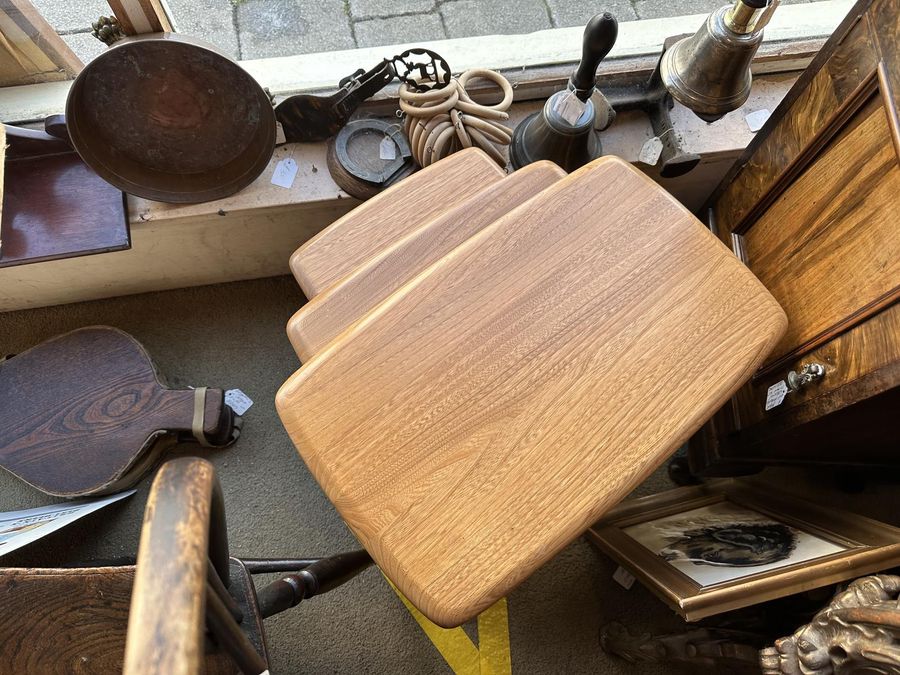 Antique Ercol Blonde Nest of Tables