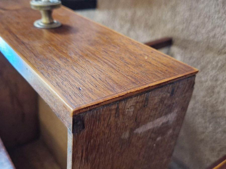 Antique Fully Adjustable Mahogany Inlaid Shaving Stand