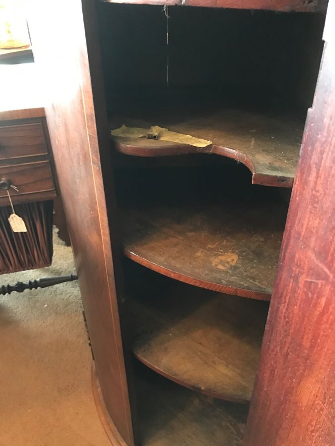 Antique Georgian Bow Corner Cupboard