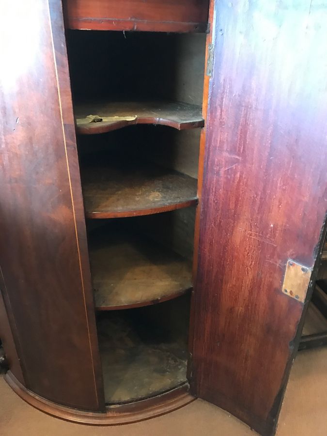 Antique Georgian Bow Corner Cupboard