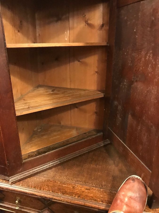 Antique Georgian Oak Corner Cupboard