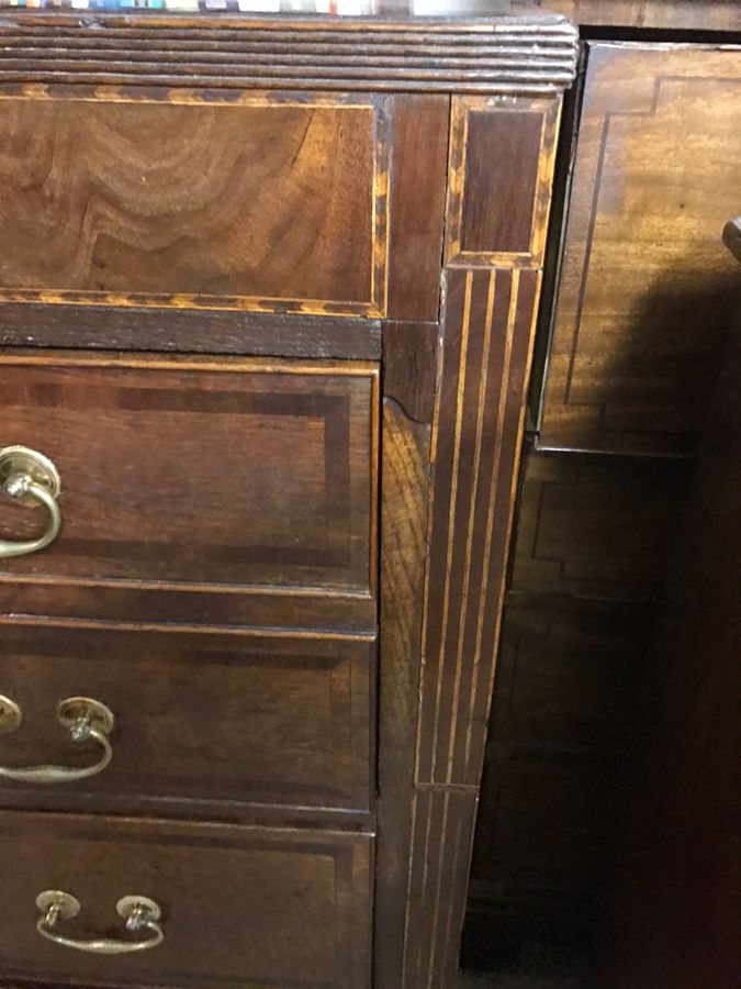 Antique Georgian Oak Secretaire Chest c.1780