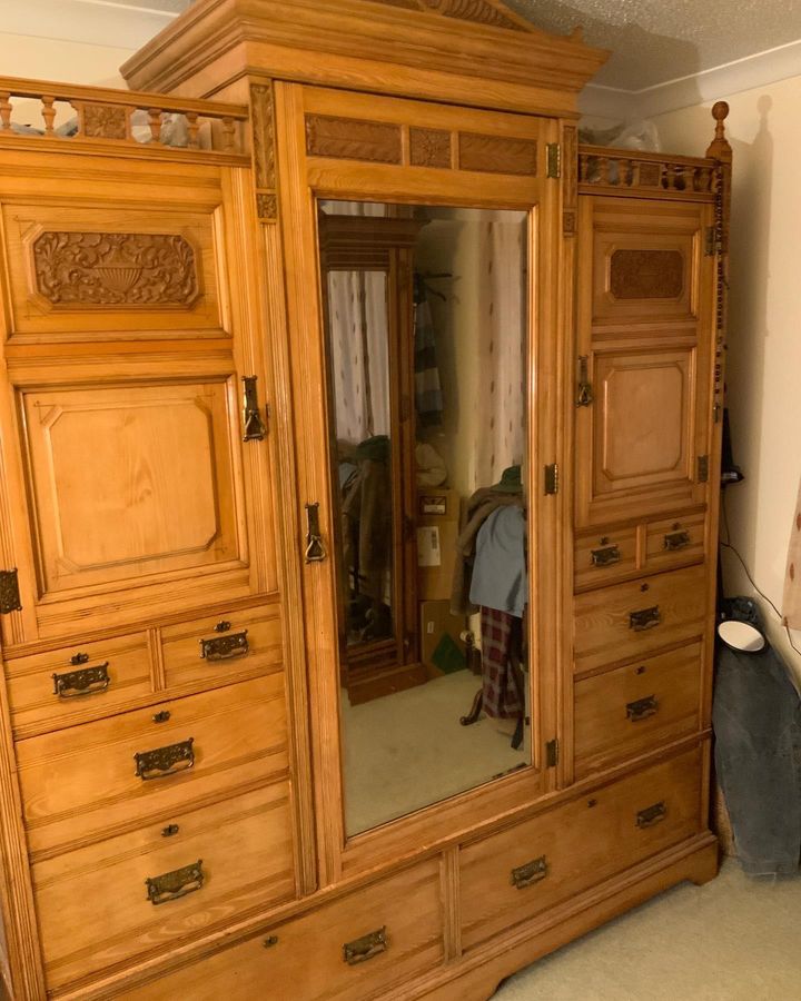 Antique Good Ash Combination Wardrobe