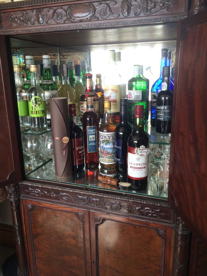 Antique Good Victorian Drinks Cabinet c.1860