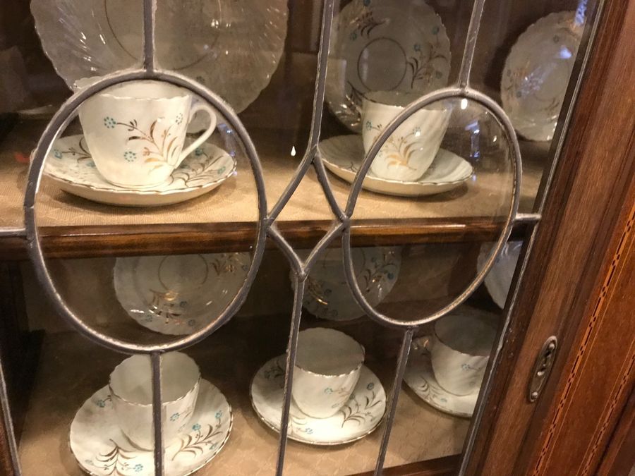 Antique Inlaid Display Cabinet c.1910