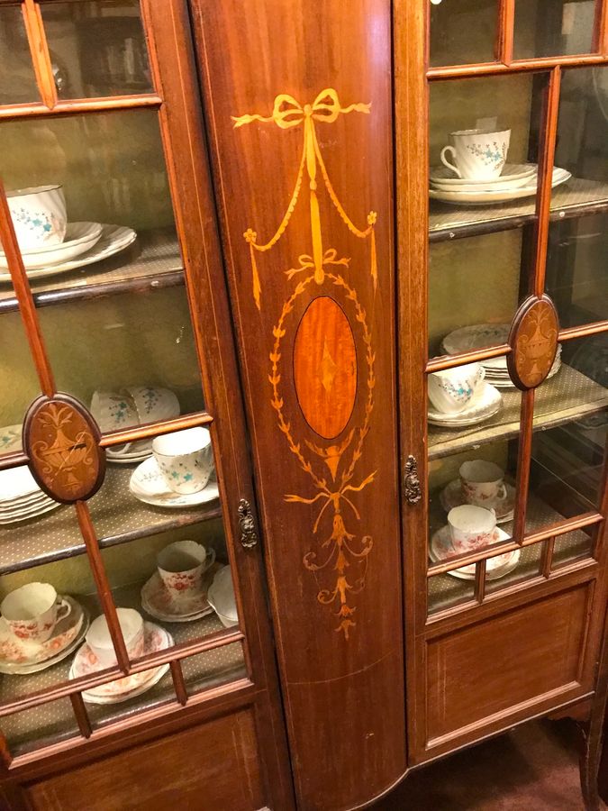 Antique Inlaid Mahogany Cabinet