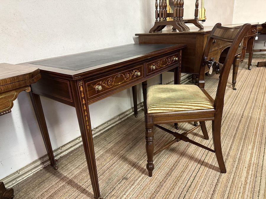 Antique Inlaid Rosewood Writing Desk