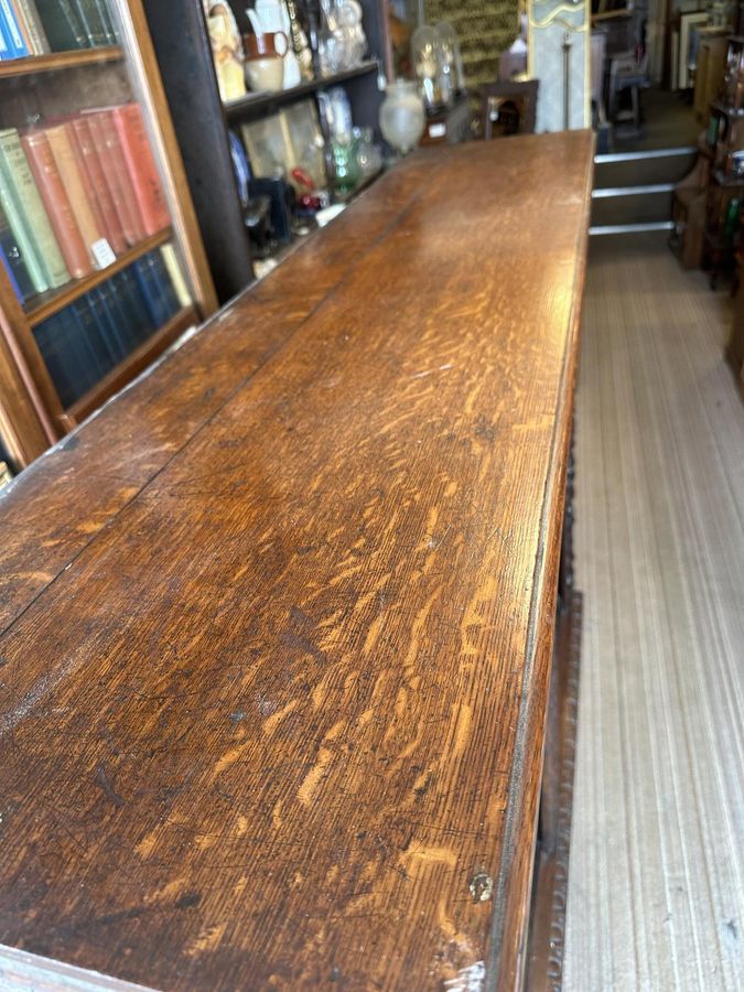 Antique Large Carved Oak Bookcase