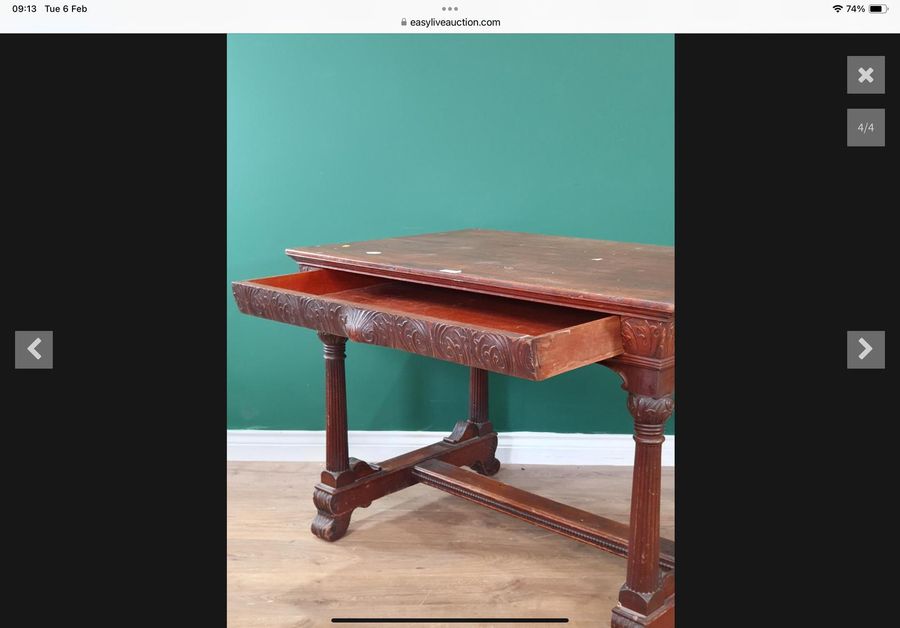 Antique Mahogany Library Centre or Side Table