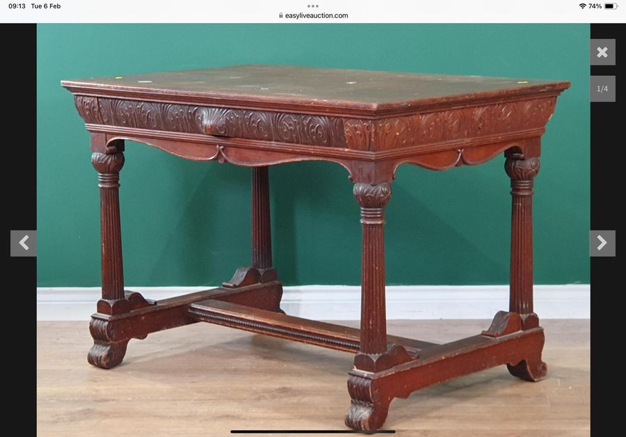 Antique Mahogany Library Centre or Side Table