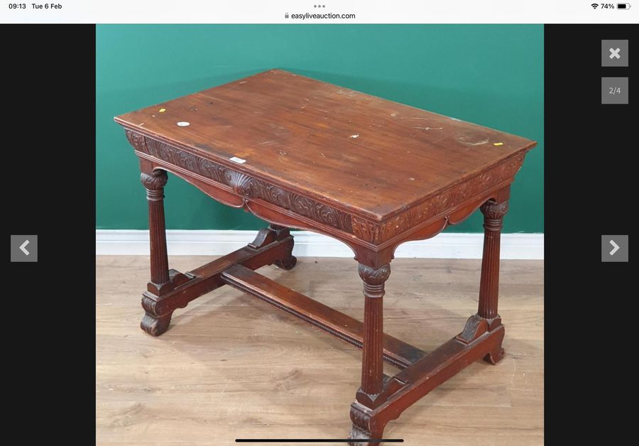 Antique Mahogany Library Centre or Side Table