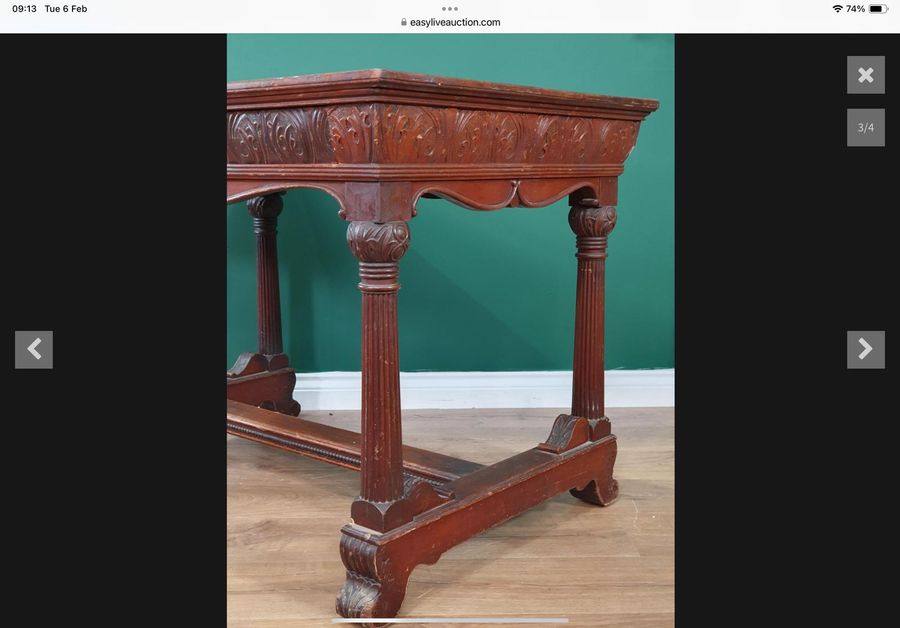 Antique Mahogany Library Centre or Side Table