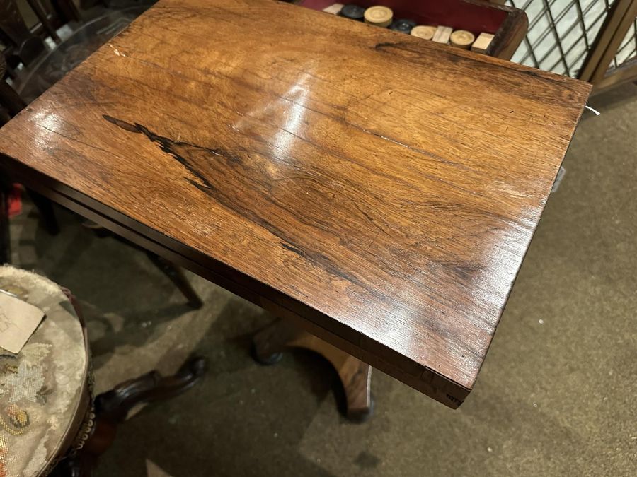 Antique Nice Rosewood Early 19th Century Games Table