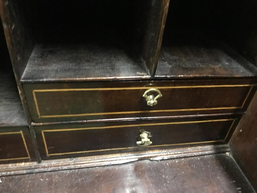 Antique Original Georgian Inlaid Mahogany Bureau