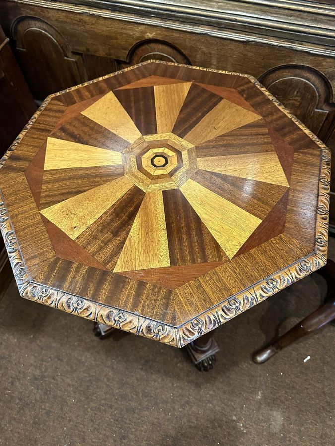 Antique Parquetry Inlaid Work Table Box