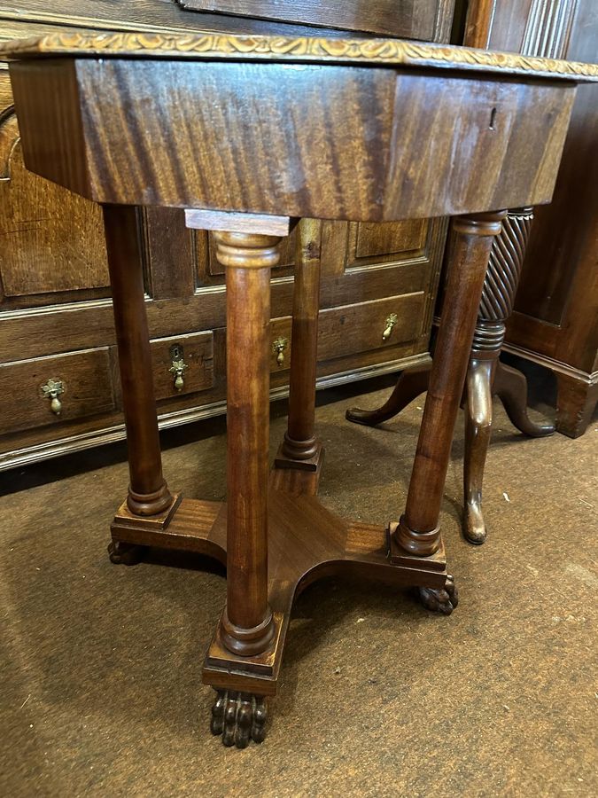 Antique Parquetry Inlaid Work Table Box