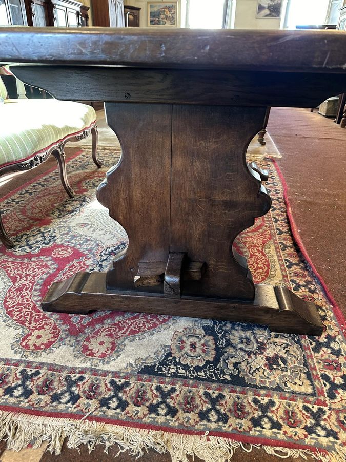 Antique Solid Oak Refectory Table - English