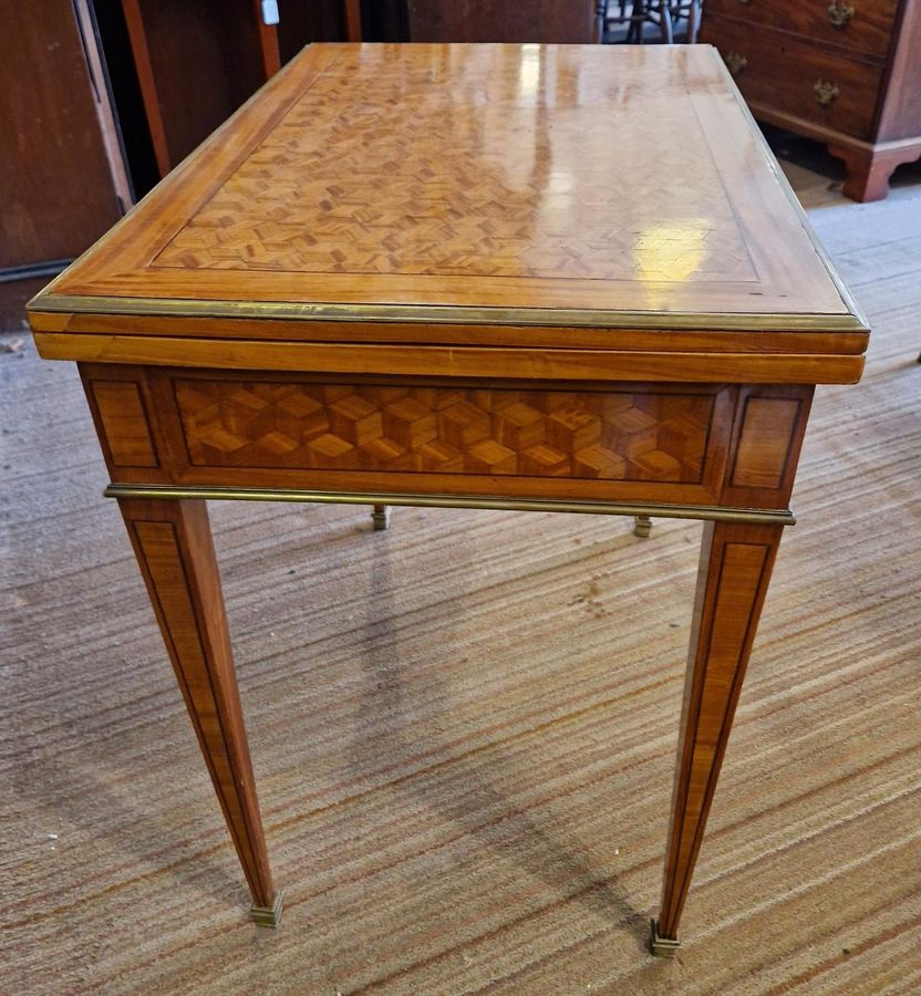 Antique Stunning French Marquetry Card Table - Mid Century