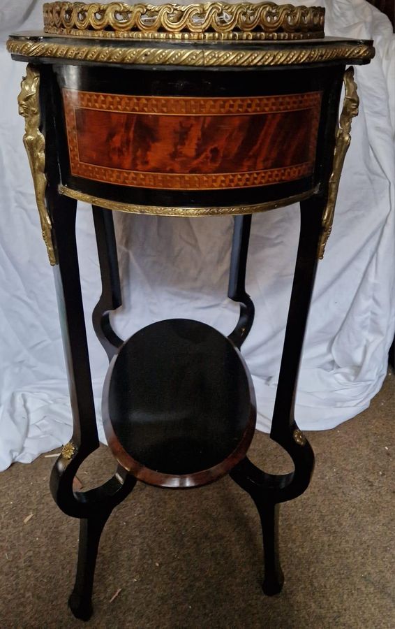 Antique Super Gilt and Ebonized Burr Walnut French Planter