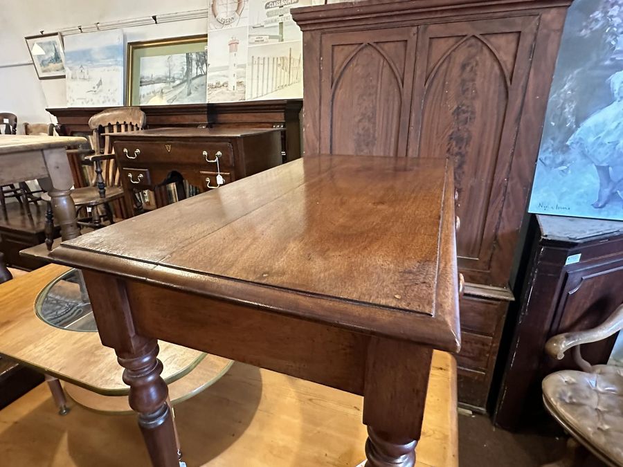 Antique Three Drawer Desk / Side Table in Mahogany