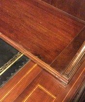 Antique Unusual Inlaid Edwardian Mahogany Desk