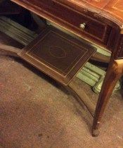 Antique Unusual Inlaid Edwardian Mahogany Desk