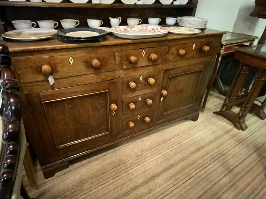 Antique Very Original Georgian Oak Open Rack Dresser.