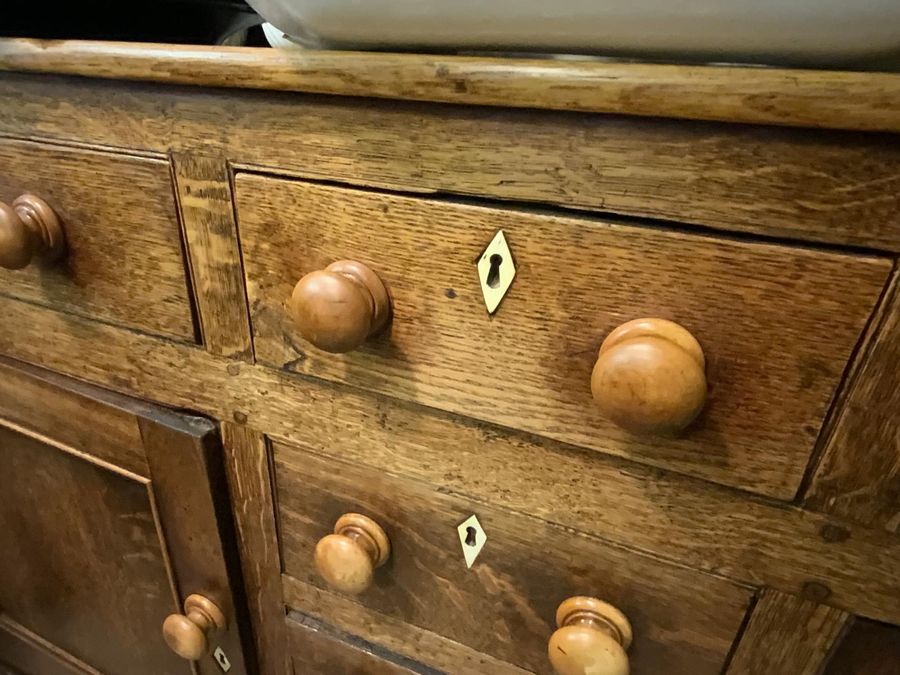 Antique Very Original Georgian Oak Open Rack Dresser.