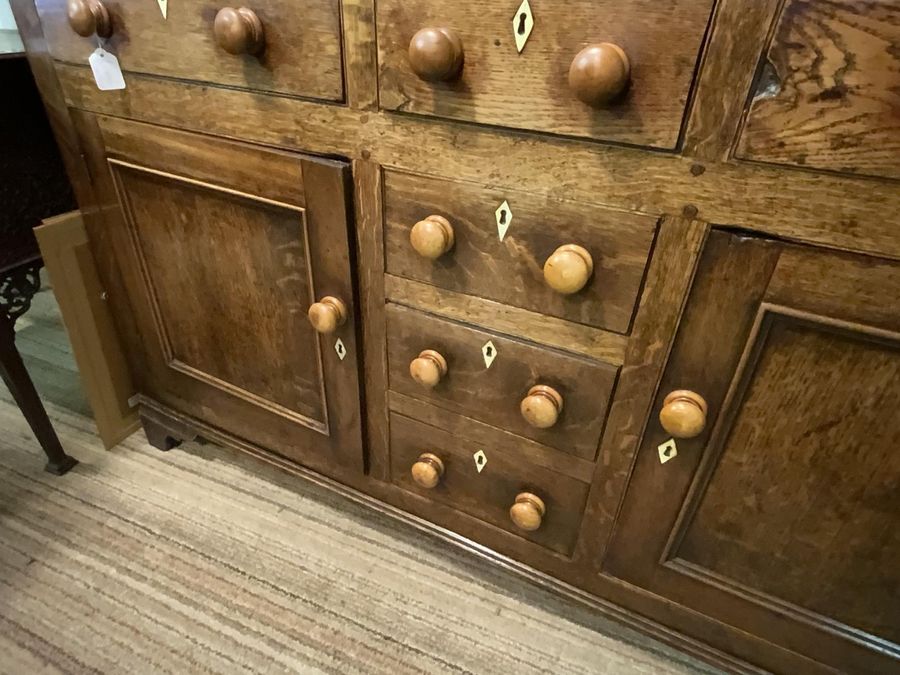 Antique Very Original Georgian Oak Open Rack Dresser.