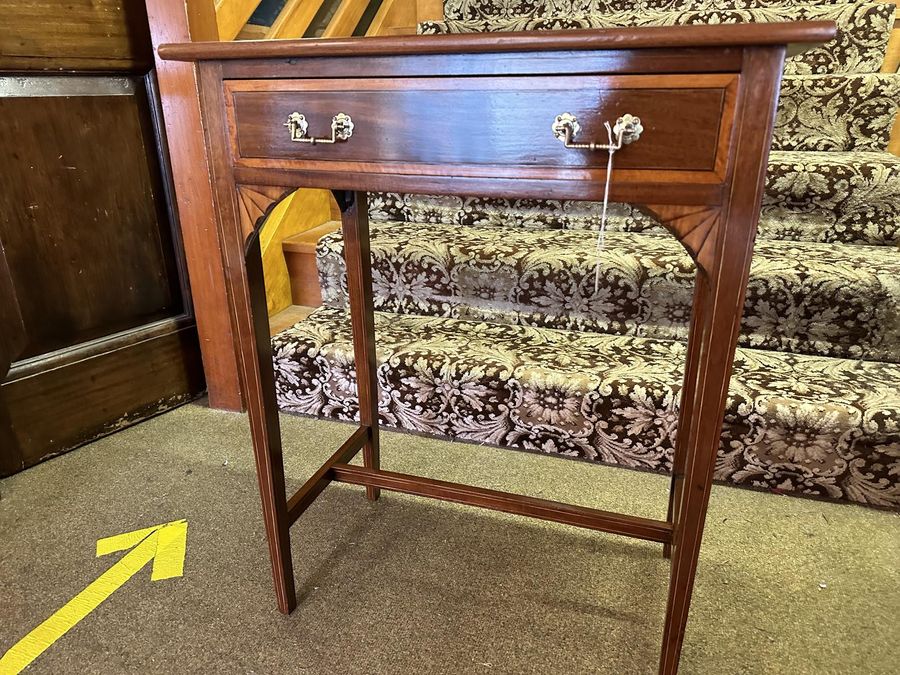 Antique Very Pretty Edwardian Inlaid Mahogany Side Table