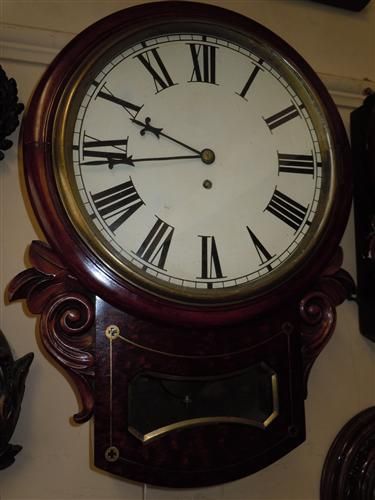 William IV Fusee Drop Dial Clock