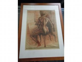 Antique nude woman painting by Franklin White