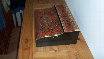Antique boulle writing slope