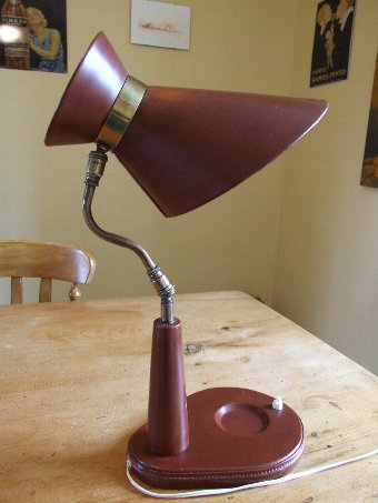 Antique French Art Deco Desk Lamp By Jaques Adnet.