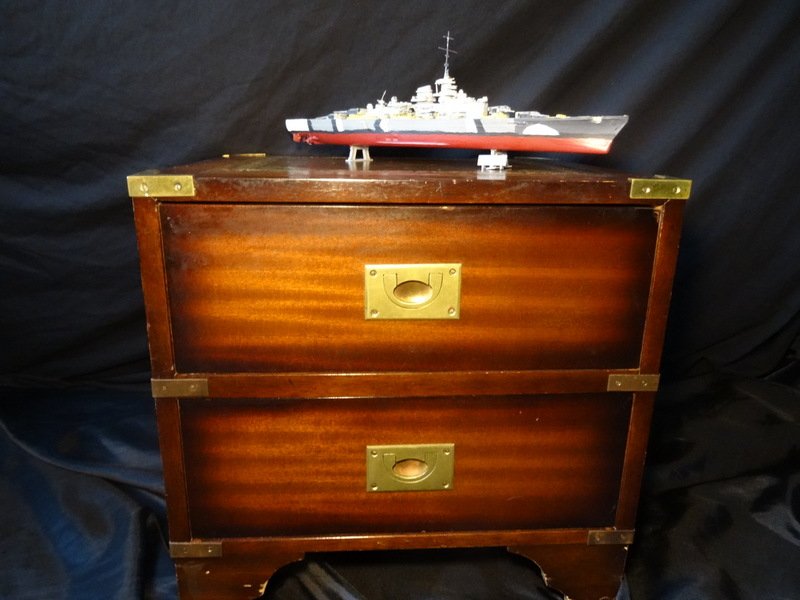 Antique Antique Vintage Naval Ship Maritime Mahogany Captains Brass