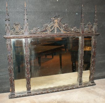 Carved Gothic Mirror