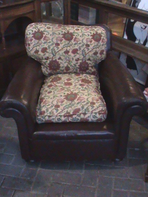 Antique 1930's leather club chair
