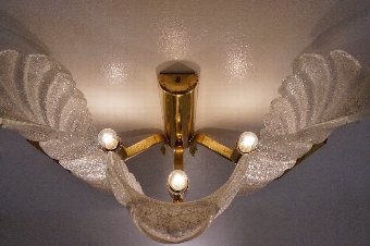 Antique Brass wall light Carl Fagerlund for Orrefors, 1960`s ca, Swedish