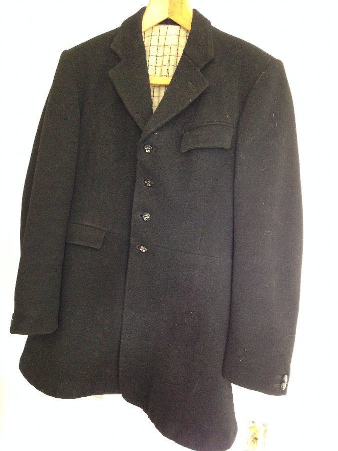 Vintage Black Hunt Coat with pre merger Badsworth Hunt buttons