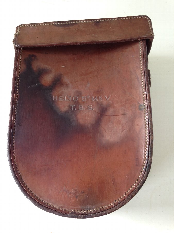 Antique WWII British Military Leather Helio 5