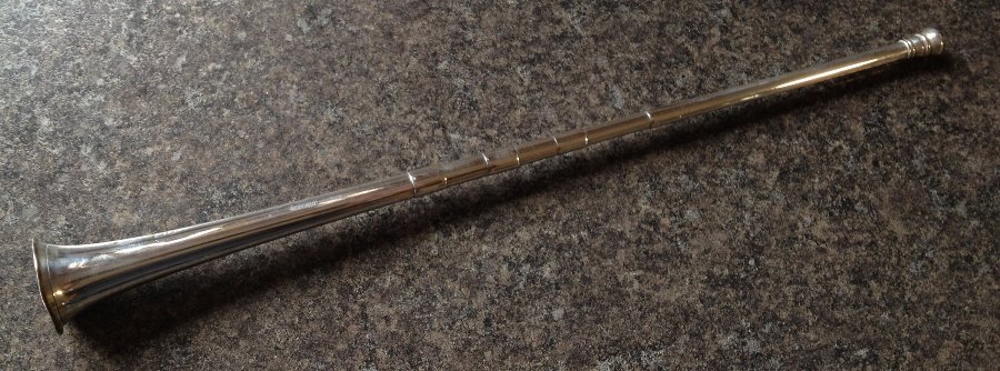 12 inch Silver Hunting Horn Candle Snuffer
