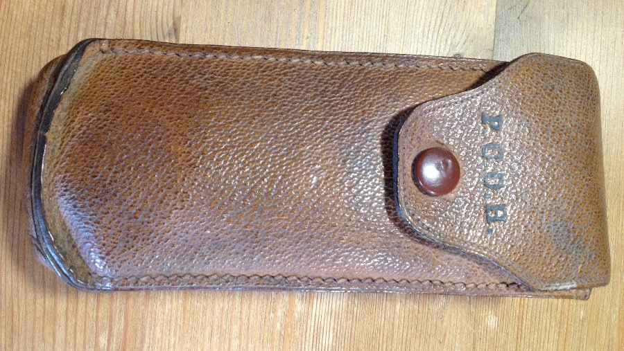 Pembrokeshire and Carmarthenshire Otterhounds vintage leather Cased Salter pocket spring balance
