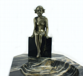 Antique Art Deco Bronze Nude Attributed to Lorenzl, circa 1930
