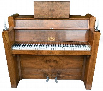 Antique 1930's Upright Art Deco Piano By Berry Of London