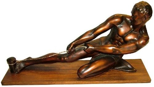 Art Deco Male Figure ' The Rope Puller'