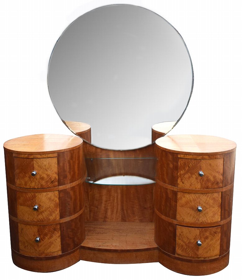 Art Deco Walnut Dressing Table, Circa 1930