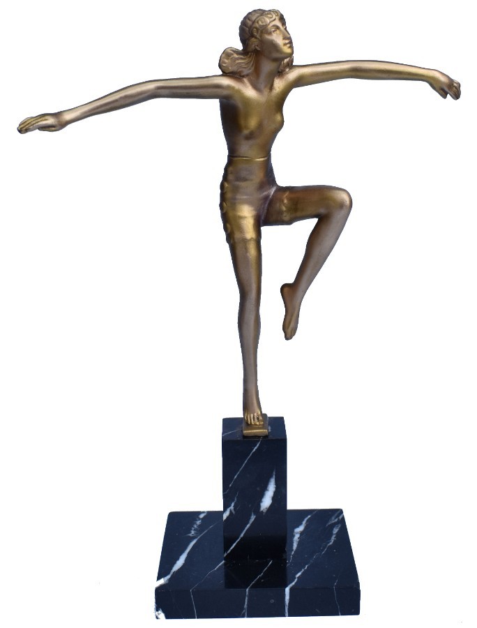 Original Art Deco Female Dancer Figure